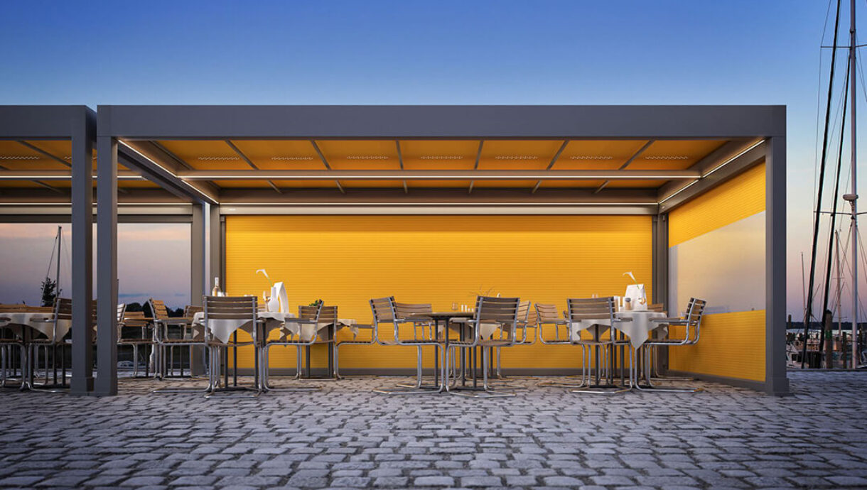 solafskærmning restaurang